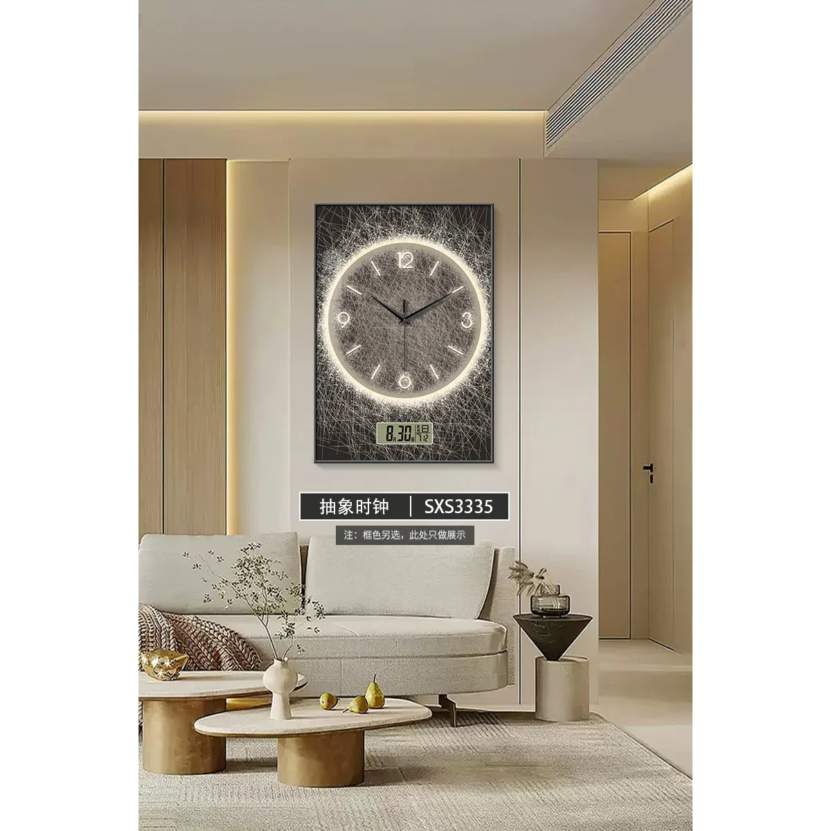 Abstract dining room decorative painting wall clock home decorative art when hanging pictures